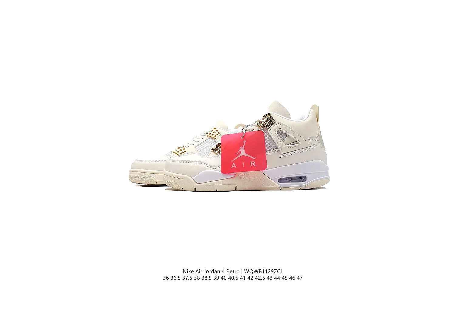 kakoqclab.com Air Jordan White Red Jordan 4 0331 White Red mid-top product image thumbnail 5