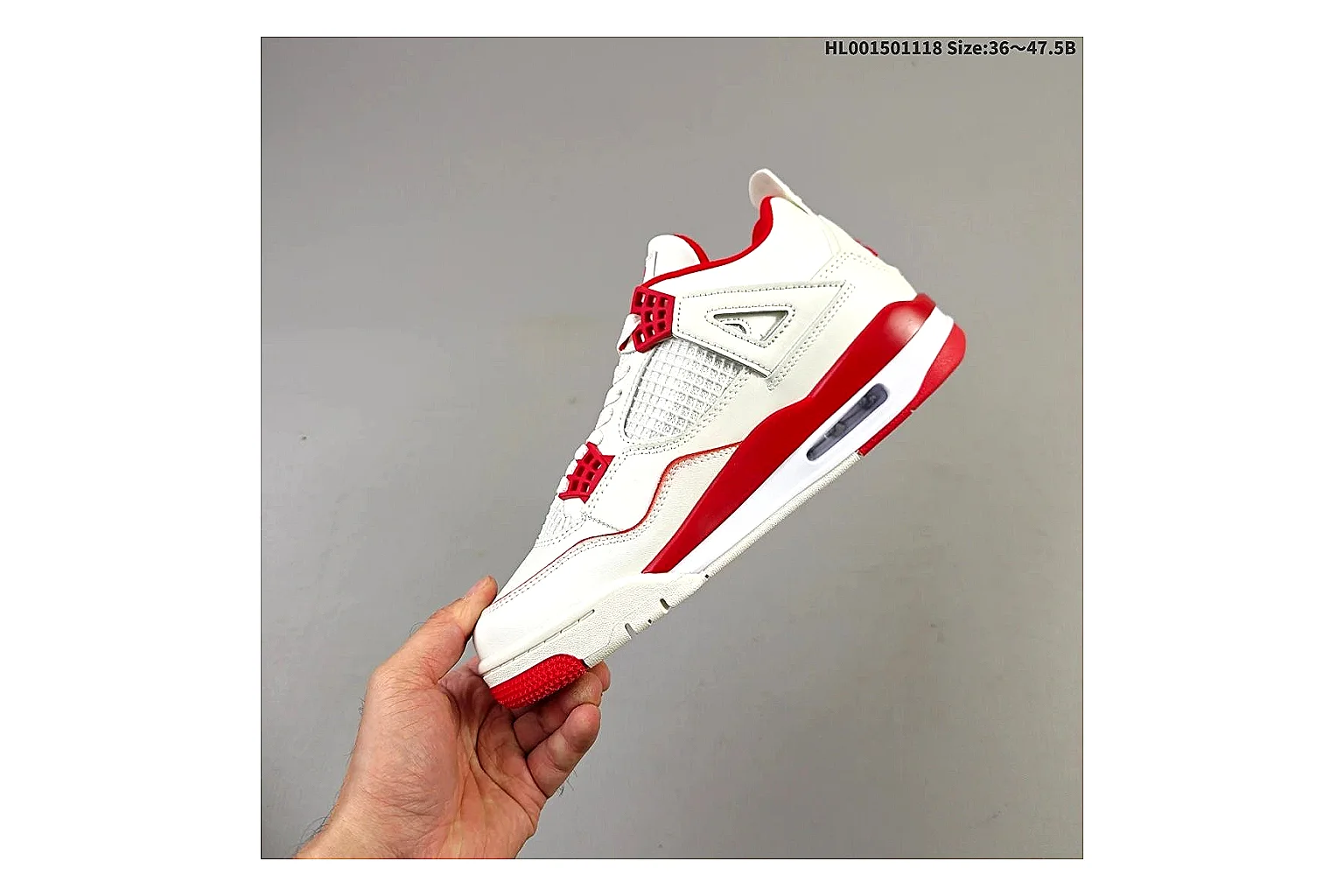 kakoqclab.com Air Jordan White Red Jordan 4 9588 White Red mid-top product image thumbnail 6