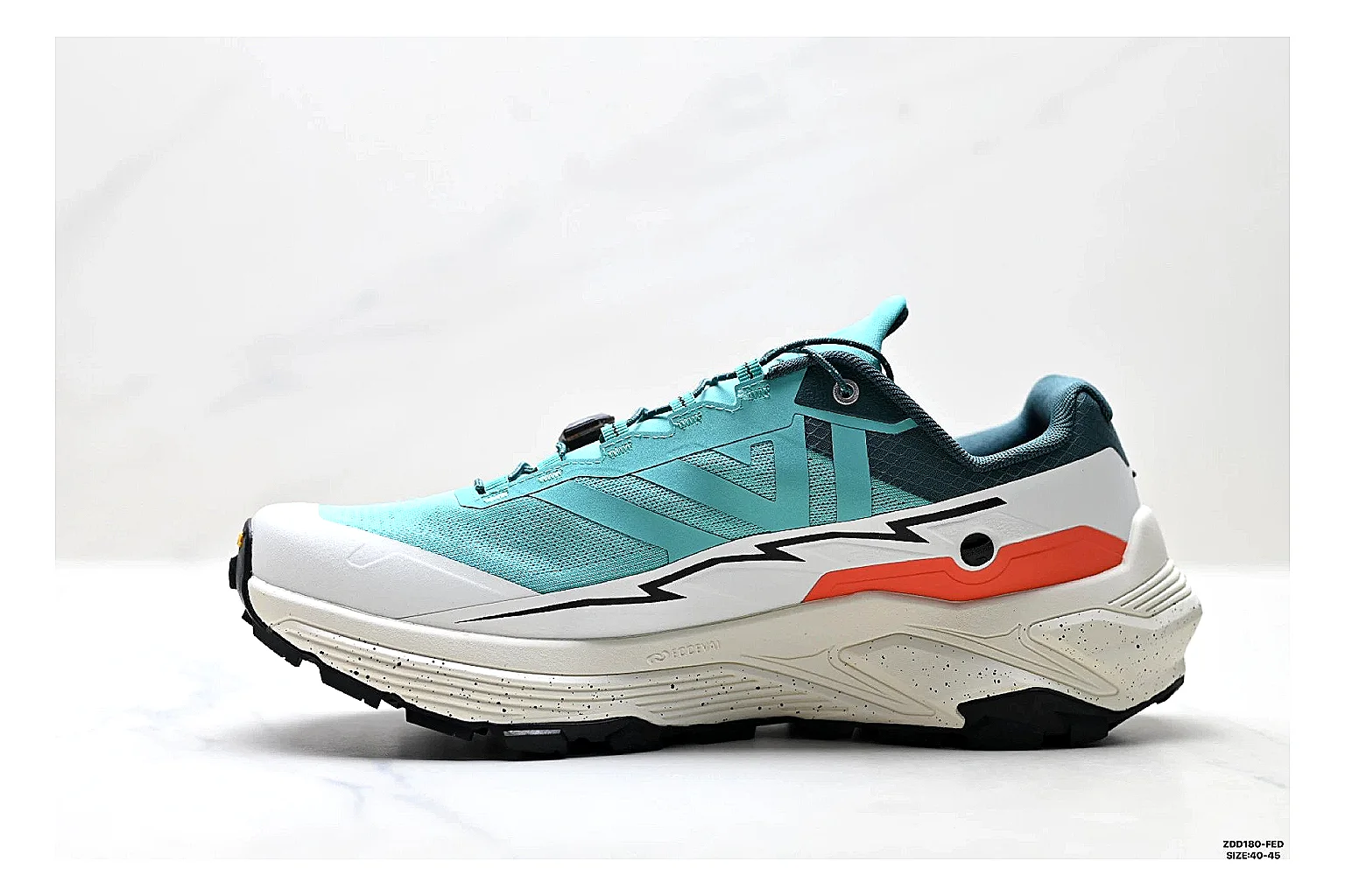 Kailas Fuga Aqua White Sneakers QC photo reference showing aqua white outdoor running shoes with mesh texture, side-profile shape, upper panel lines, and outsole detail thumbnail 5