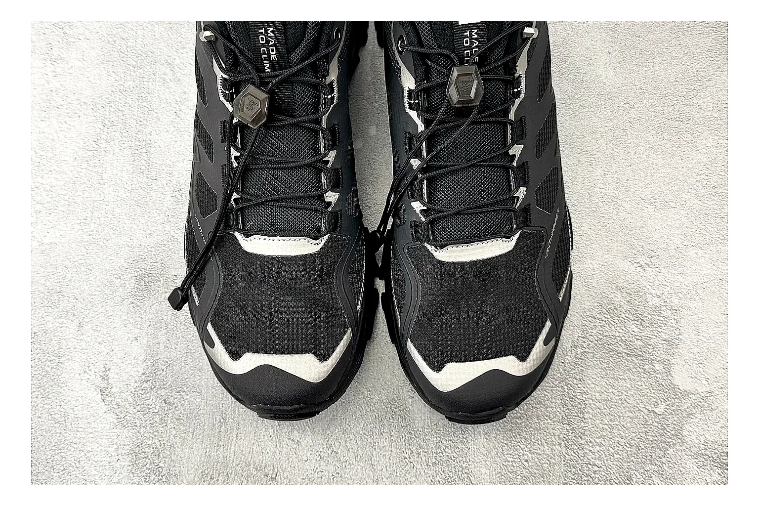 Kailas Fuga Black Vibram QC reference photo showing black trail upper, Vibram outsole, reinforced overlays, and rugged outdoor running shape thumbnail 4