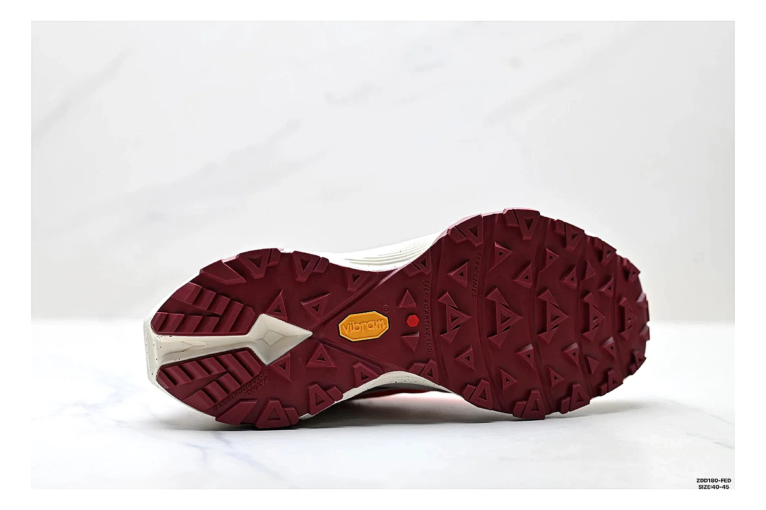 Kailas Fuga Coral White Sneakers QC photo reference showing coral white outdoor running shoes with mesh texture, side-profile shape, upper panel lines, and outsole detail thumbnail 3