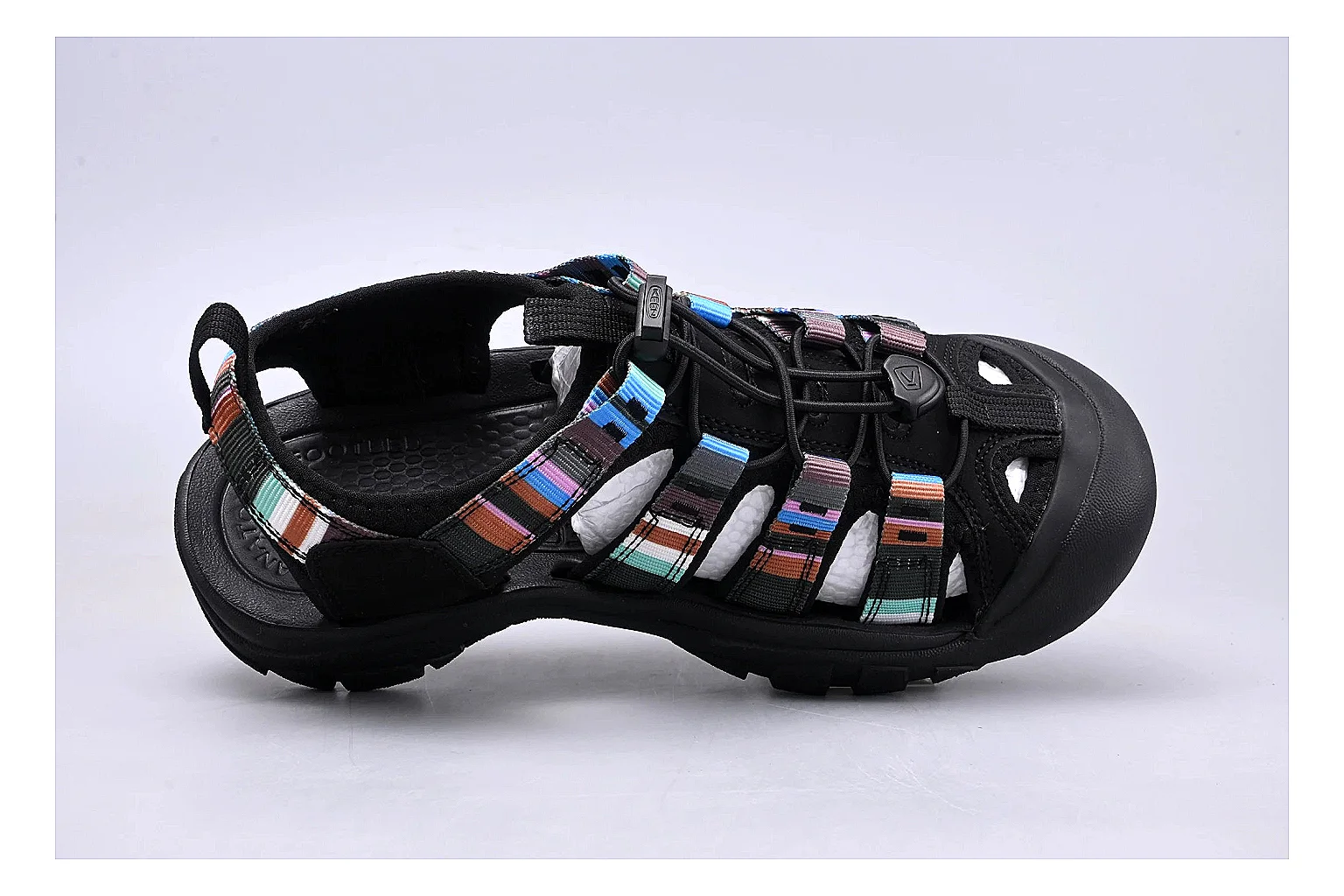 KEEN Zerraport Black Iridescent QC photo showing black iridescent zerraport outdoor sandal with mixed upper and sandal shape thumbnail 6