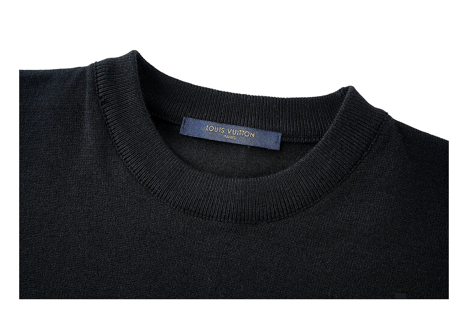 kakoqclab.com Louis Vuitton Black Monogram Hem Tee 0225 Black short-sleeve-tee product image thumbnail 5