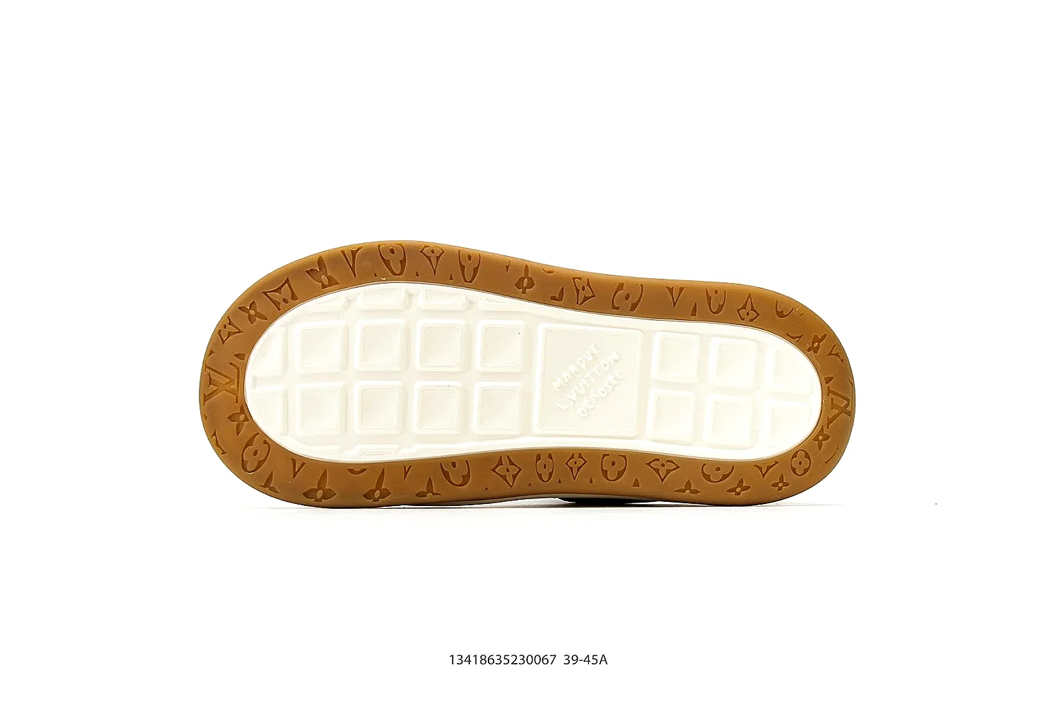 Louis Vuitton Trainer Brown Gum Sneaker 3482 QC angle reference with side and outsole views thumbnail 4
