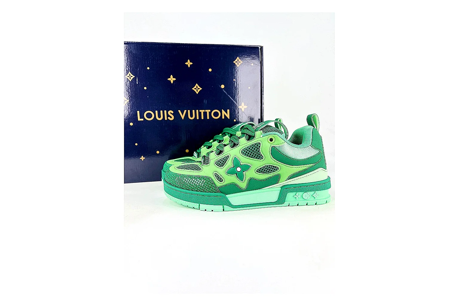 kakoqclab.com Louis Vuitton Trainer Low Green QC photo checklist six-photo gallery thumbnail 2