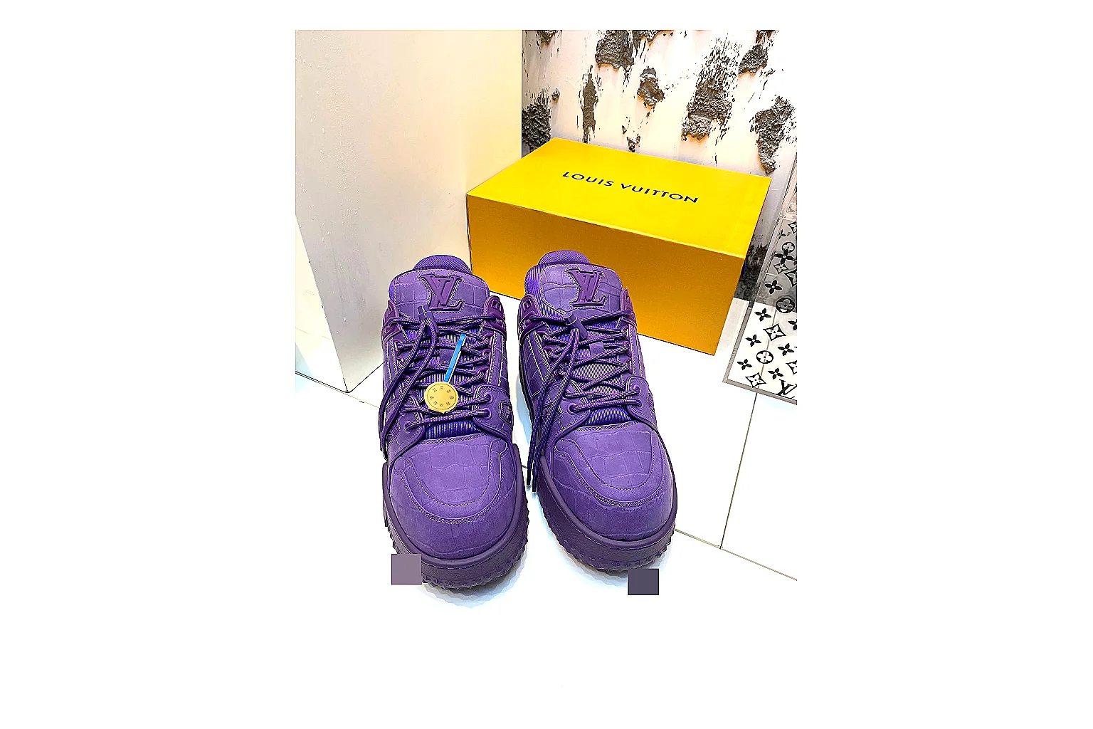 kakoqclab.com Louis Vuitton Trainer Low Purple QC photo checklist six-photo gallery thumbnail 2