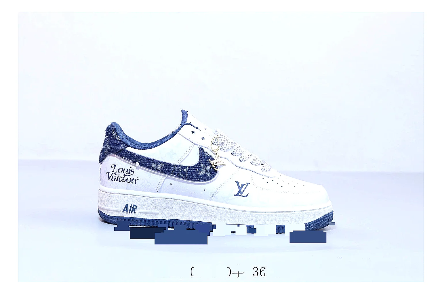 kakoqclab.com Louis Vuitton Trainer Low White Navy QC photo checklist six-photo gallery thumbnail 2