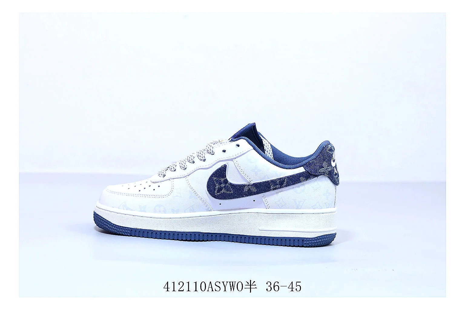 kakoqclab.com Louis Vuitton Trainer Low White Navy QC photo checklist six-photo gallery thumbnail 5