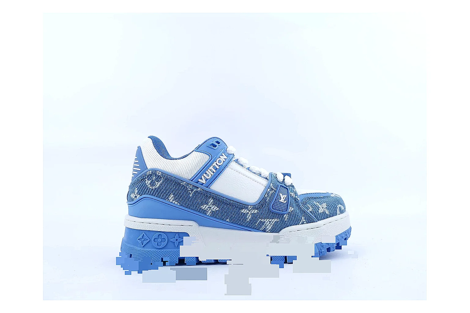kakoqclab.com Louis Vuitton Trainer Blue White QC photo checklist six-photo gallery thumbnail 2