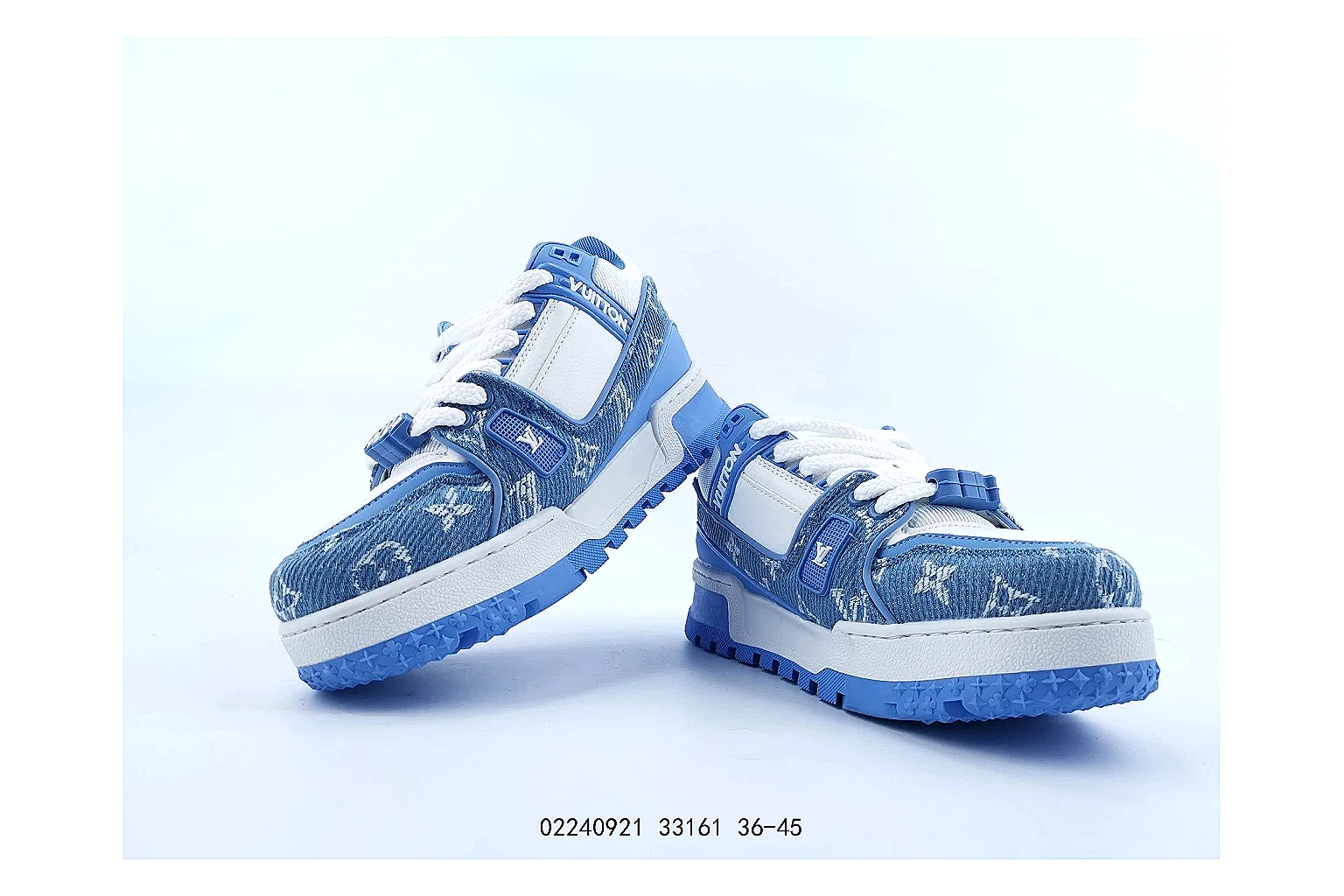 kakoqclab.com Louis Vuitton Trainer Blue White QC photo checklist six-photo gallery thumbnail 3