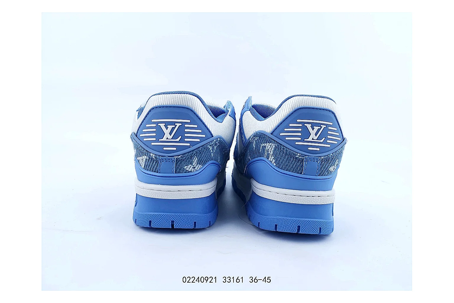 kakoqclab.com Louis Vuitton Trainer Blue White QC photo checklist six-photo gallery thumbnail 6