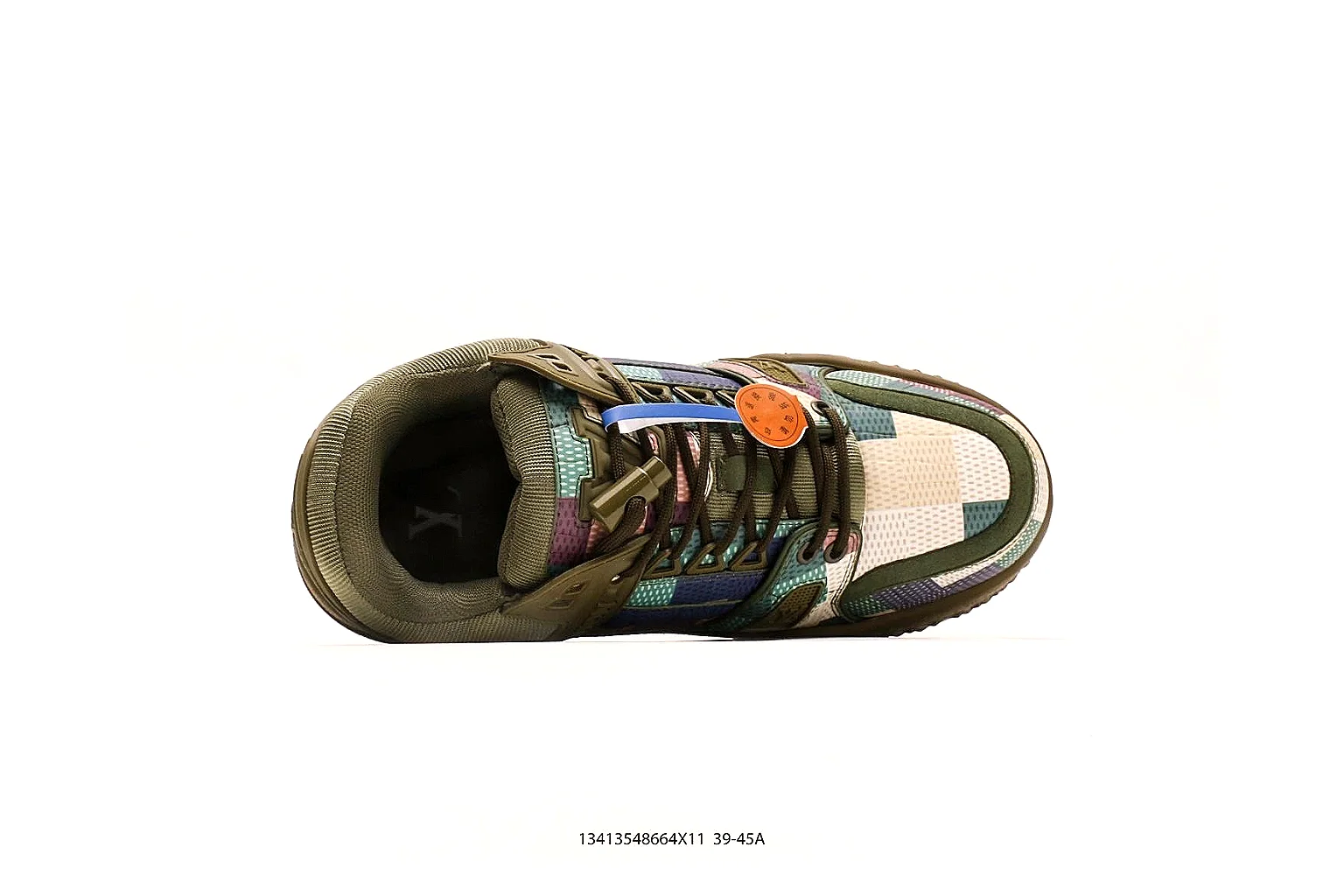 kakoqclab.com Louis Vuitton Trainer Olive Multicolor QC photo checklist six-photo gallery thumbnail 3