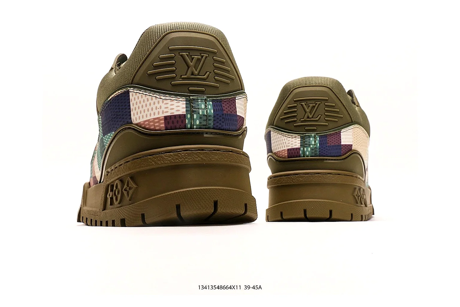 kakoqclab.com Louis Vuitton Trainer Olive Multicolor QC photo checklist six-photo gallery thumbnail 5