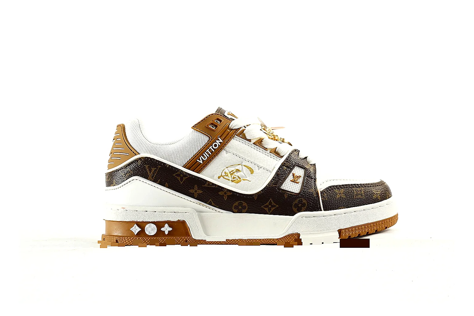 kakoqclab.com Louis Vuitton White Brown Trainer 3852 White Brown low-top product image