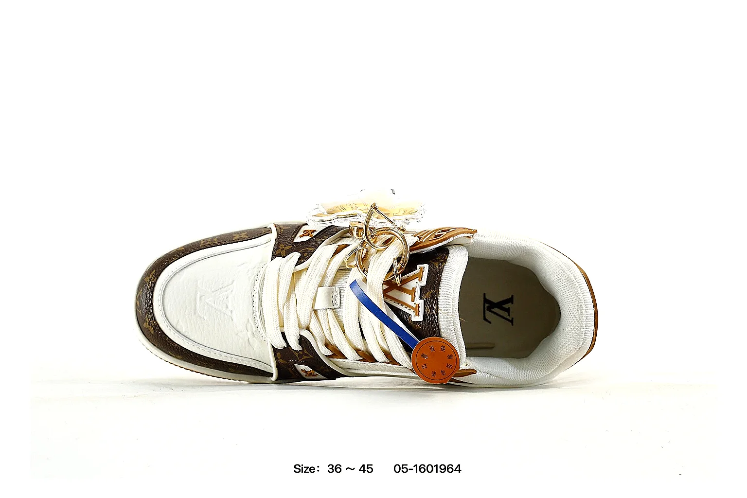 kakoqclab.com Louis Vuitton White Brown Trainer 3852 White Brown low-top product image