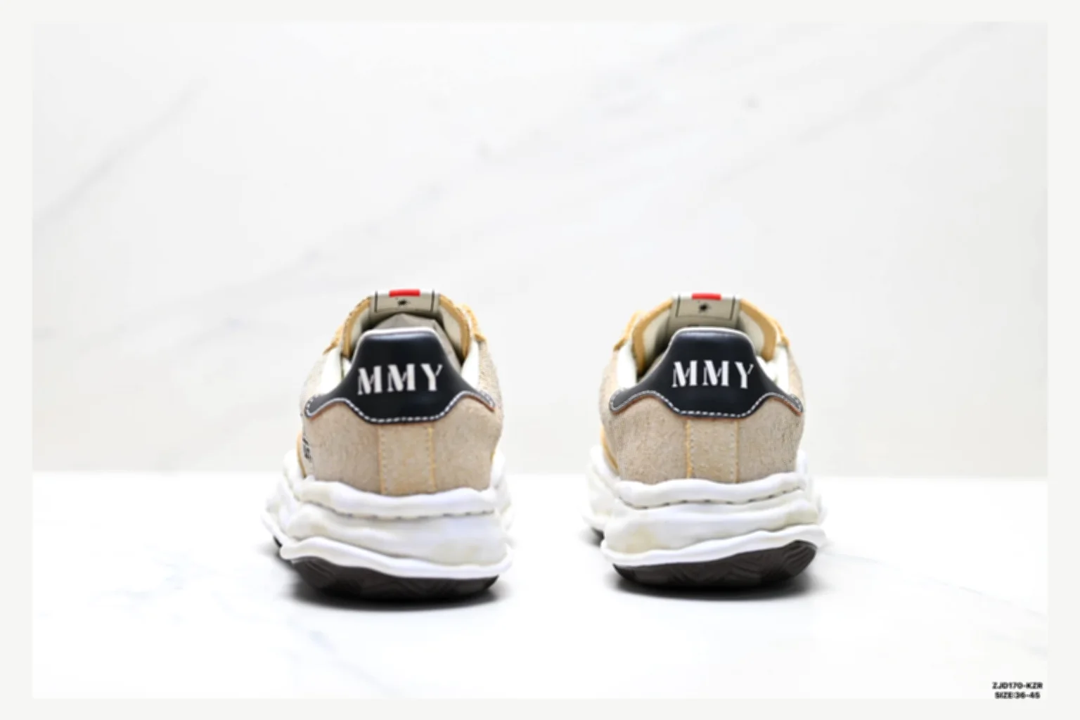 Maison Mihara Yasuhiro Blakey White Black Low Top QC photo reference SKU 1182167448 thumbnail 4