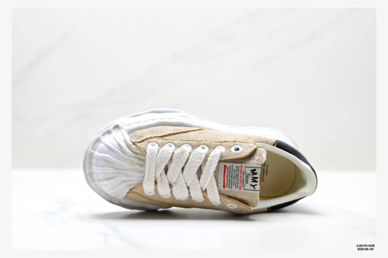 Maison Mihara Yasuhiro Blakey White Black Low Top QC photo reference SKU 1182167448 thumbnail 5