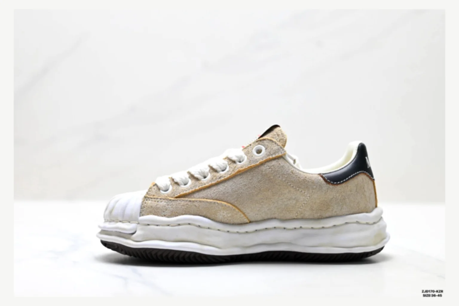 Maison Mihara Yasuhiro Blakey White Black Low Top QC photo reference SKU 1182167448 thumbnail 6