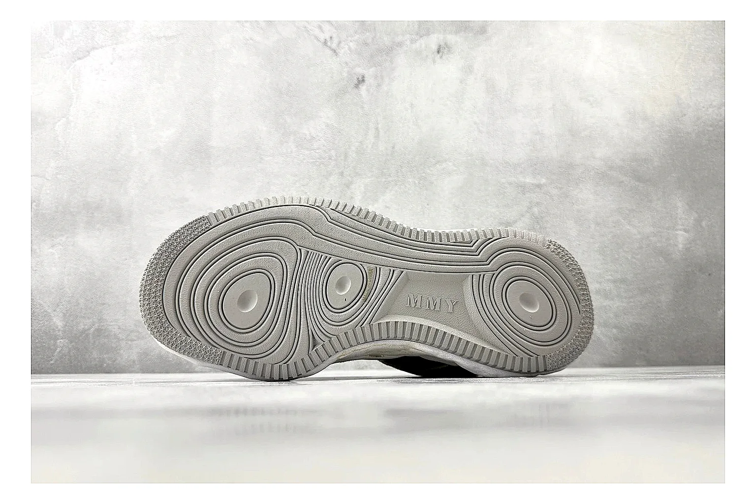 Maison Mihara Yasuhiro Blakey Black Distressed QC reference photo showing black distressed canvas upper, warped sculpted white sole, low lace profile, and worn texture thumbnail 3