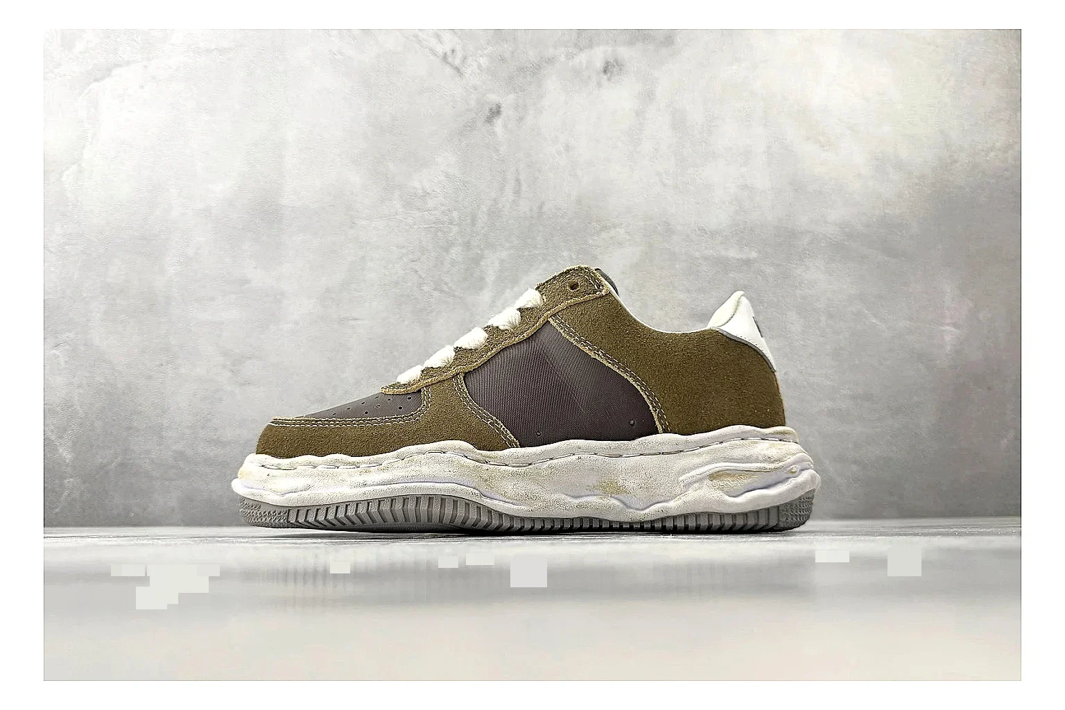 Maison Mihara Blakey brown sneaker QC side angle image