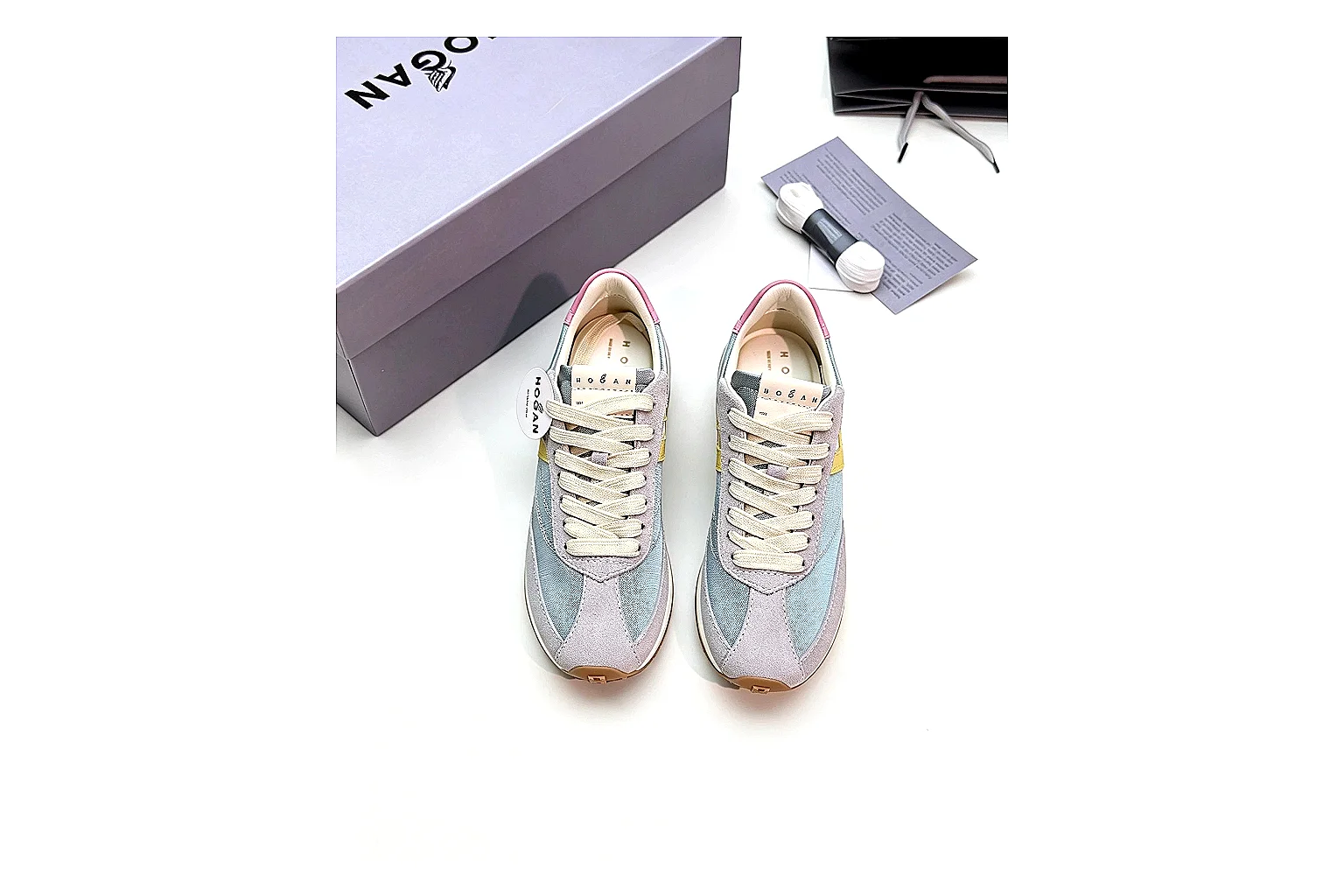 kakoqclab.com Miu Miu Logo Low Gray Cream QC photo checklist six-photo gallery