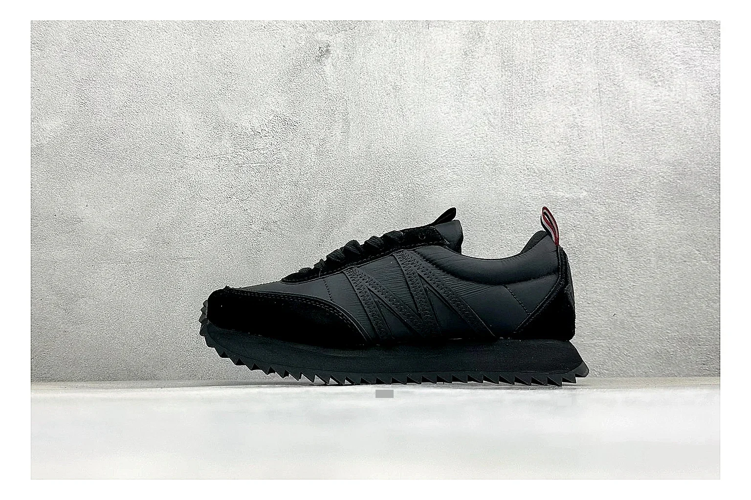 Moncler Pacey black suede QC inspection image