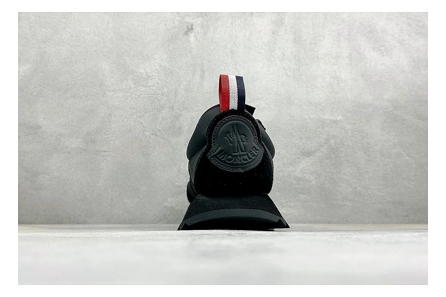 Moncler Pacey black suede QC inspection image