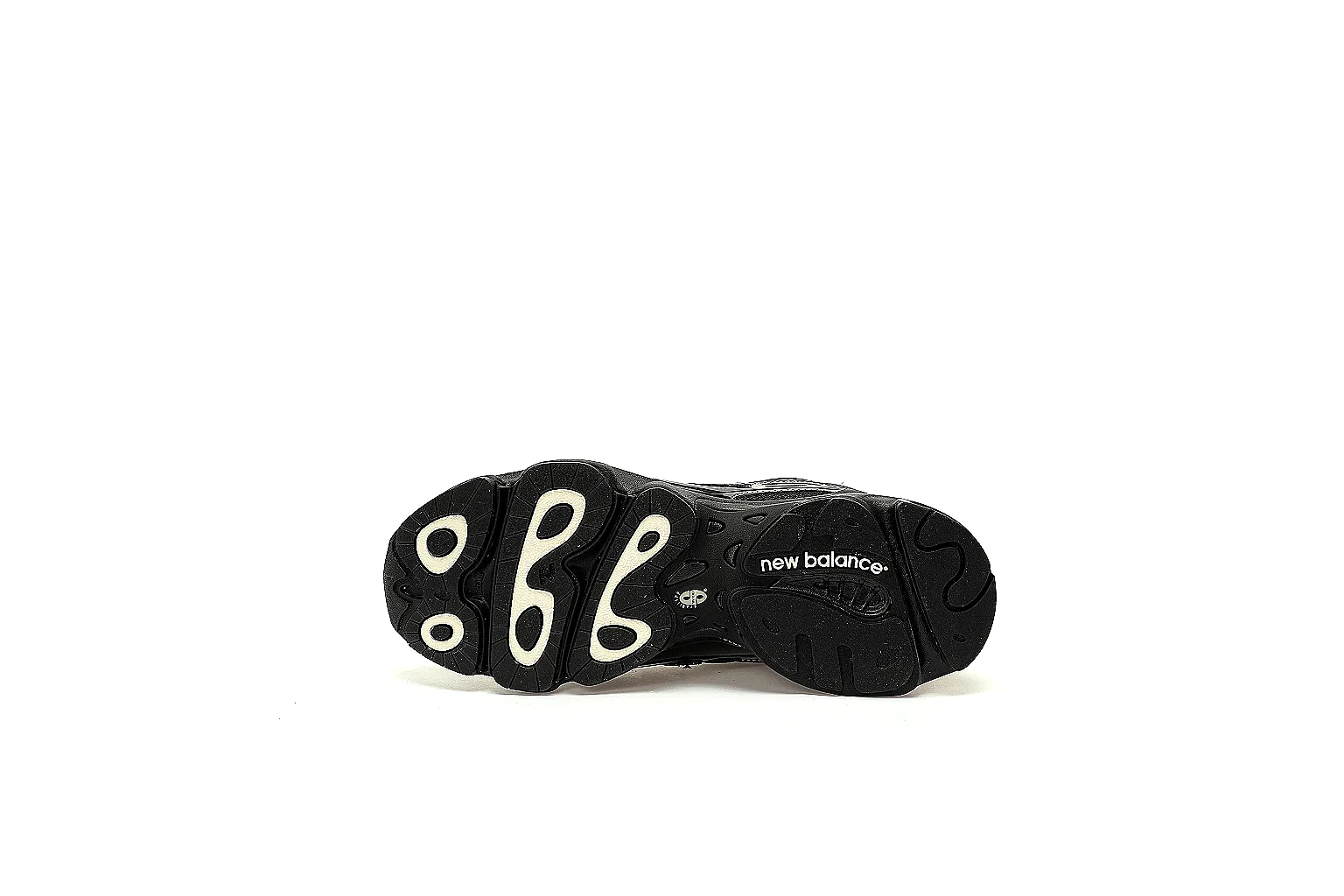 Six-angle QC gallery of black New Balance 1000 with side, top, heel, toe and outsole views thumbnail 3