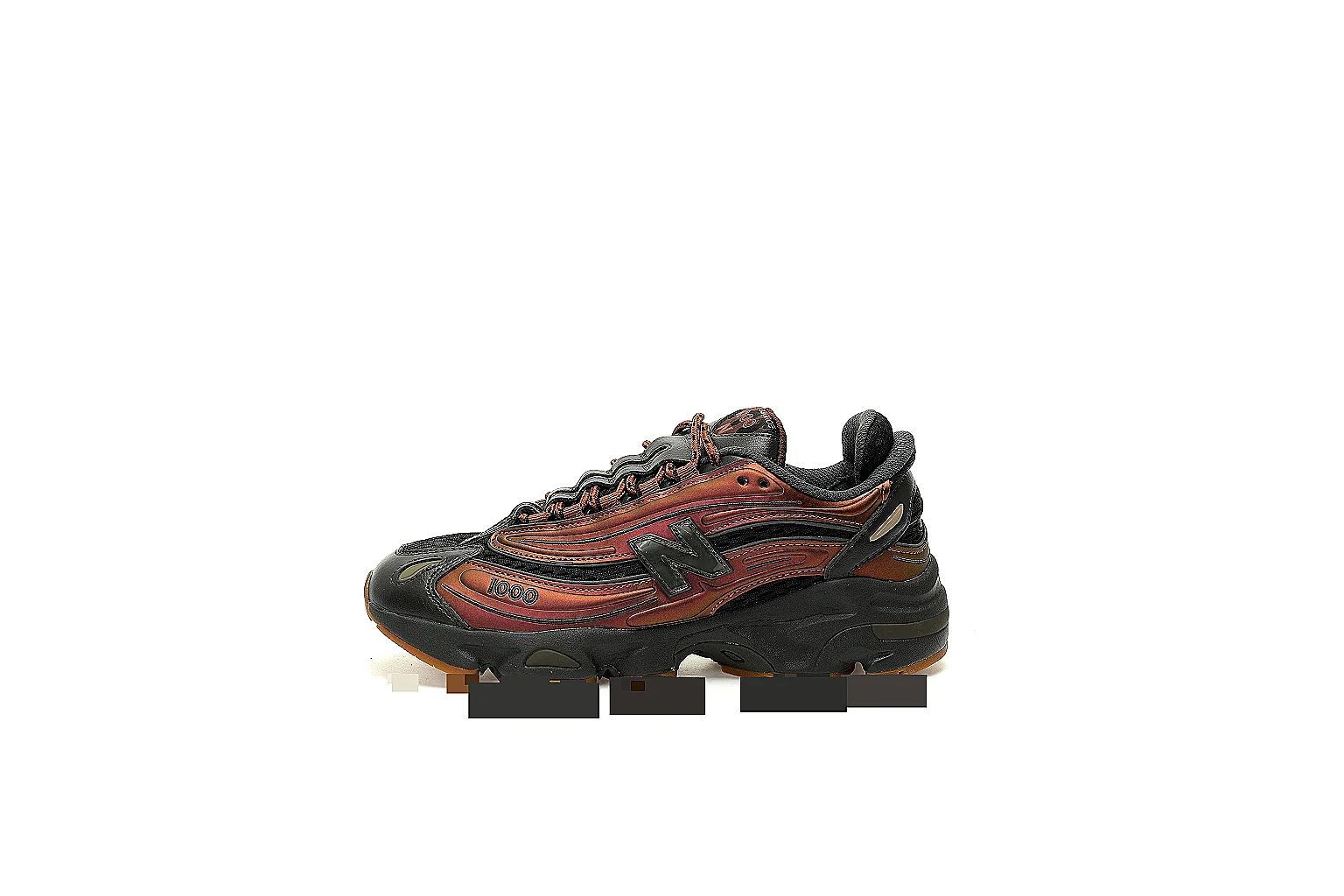 New Balance 1000 brown-black six-angle QC gallery with outsole view thumbnail 2