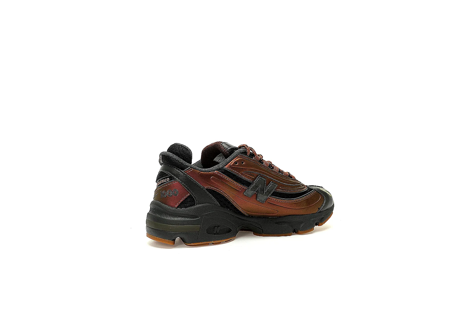 New Balance 1000 brown-black six-angle QC gallery with outsole view thumbnail 6