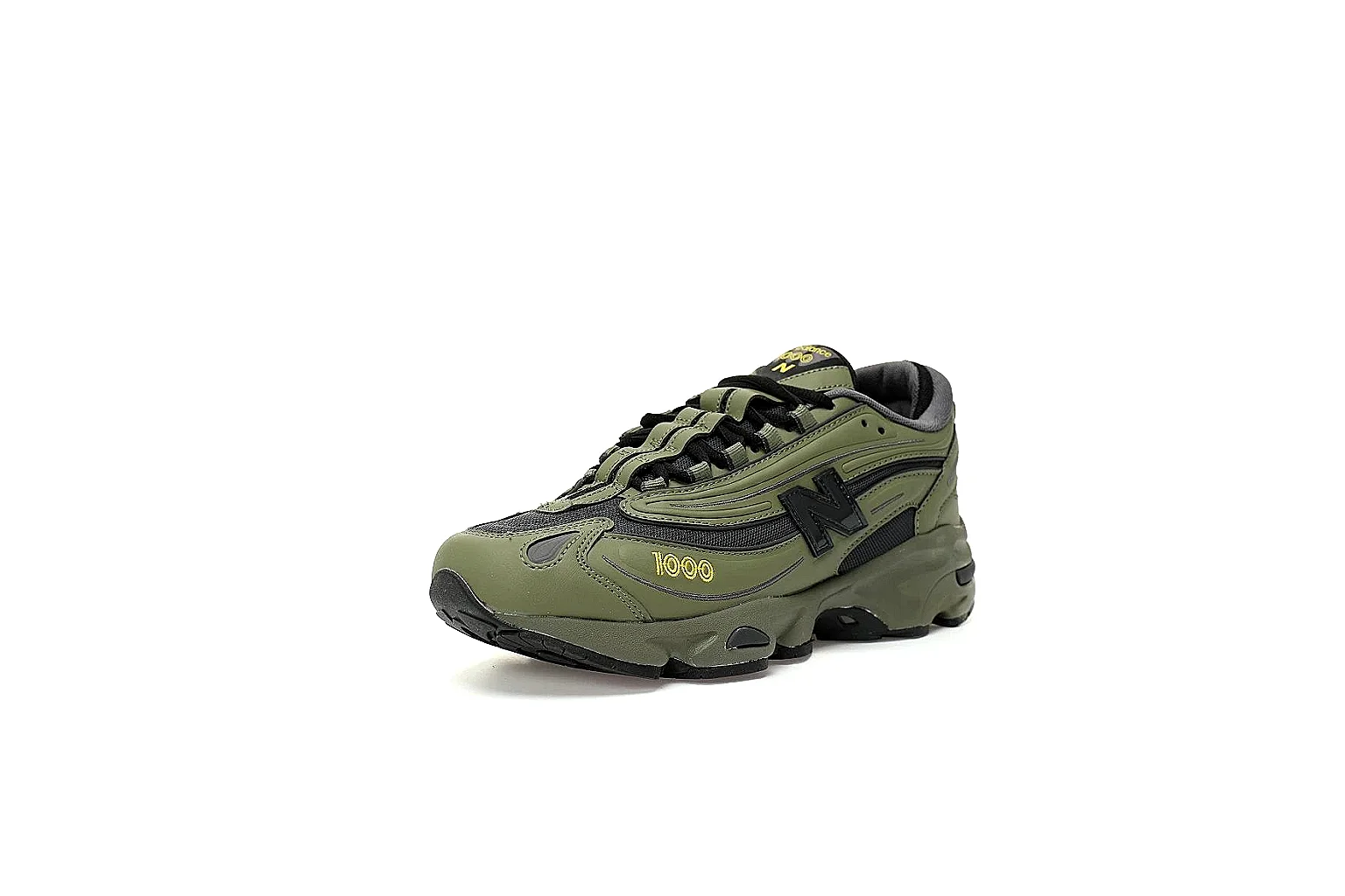 New Balance 1000 olive side view used to inspect logo, stitching and panel alignment thumbnail 6