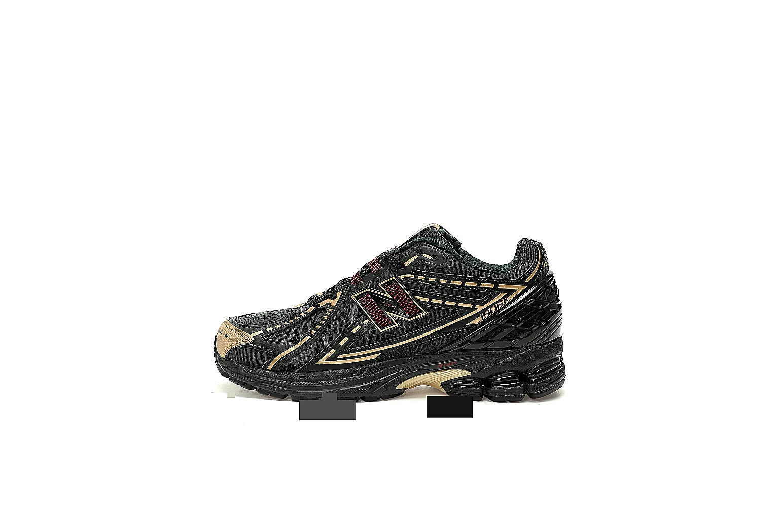 New Balance 1906R QC reference with black mesh gold piping and burgundy N logo thumbnail 2