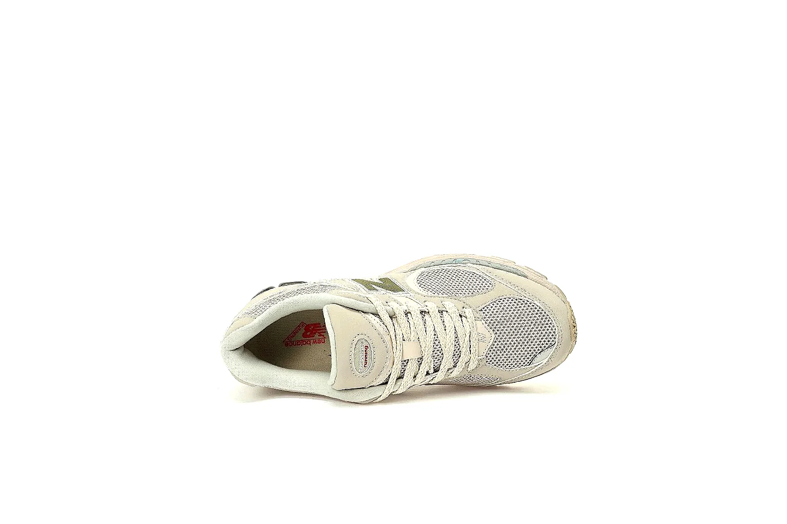 New Balance 2002R cream QC gallery showing logos, mesh, overlays, heel units and outsole