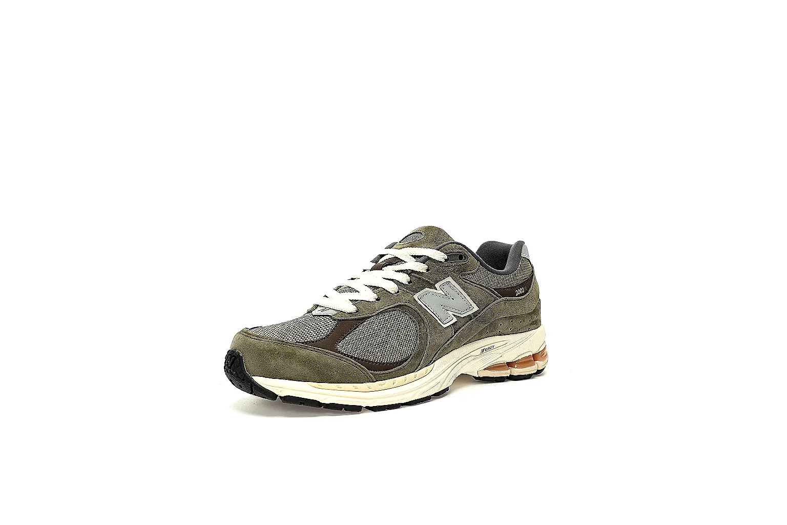 New Balance 2002R olive brown runner QC views with side, top, pair and outsole angles thumbnail 5