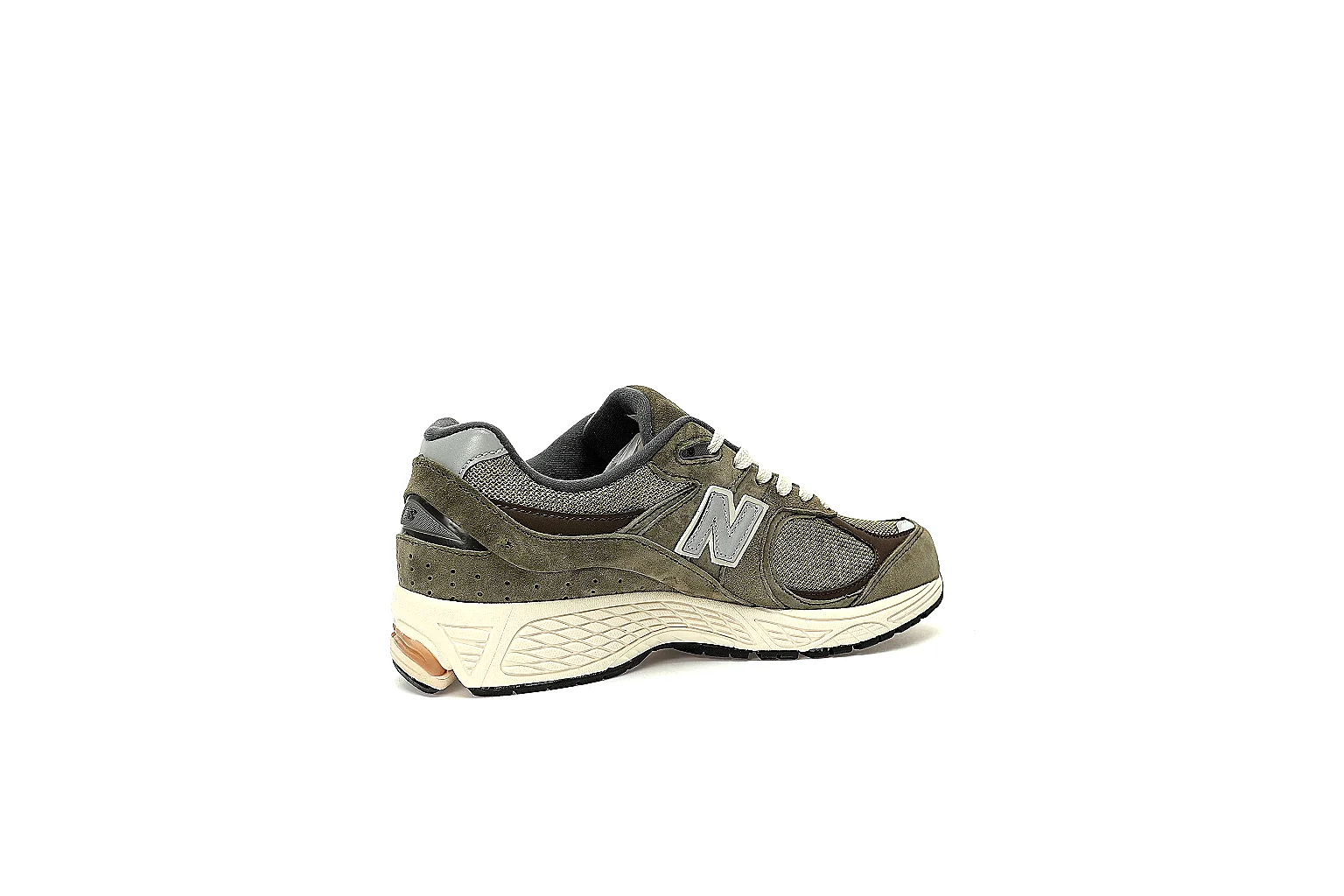New Balance 2002R olive brown runner QC views with side, top, pair and outsole angles thumbnail 6