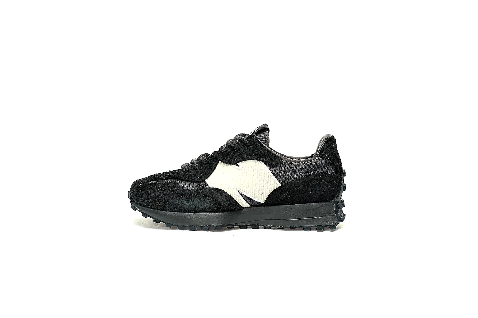 New Balance 327 six-angle QC gallery showing logos, panels, heel and outsole thumbnail 2