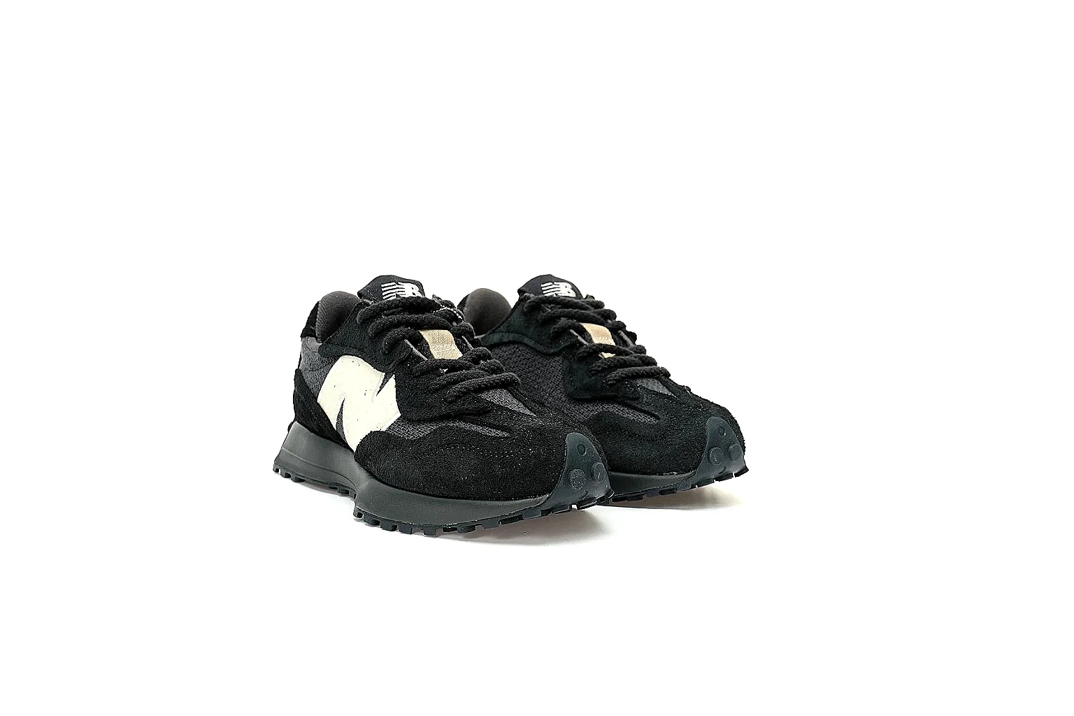 New Balance 327 six-angle QC gallery showing logos, panels, heel and outsole thumbnail 4