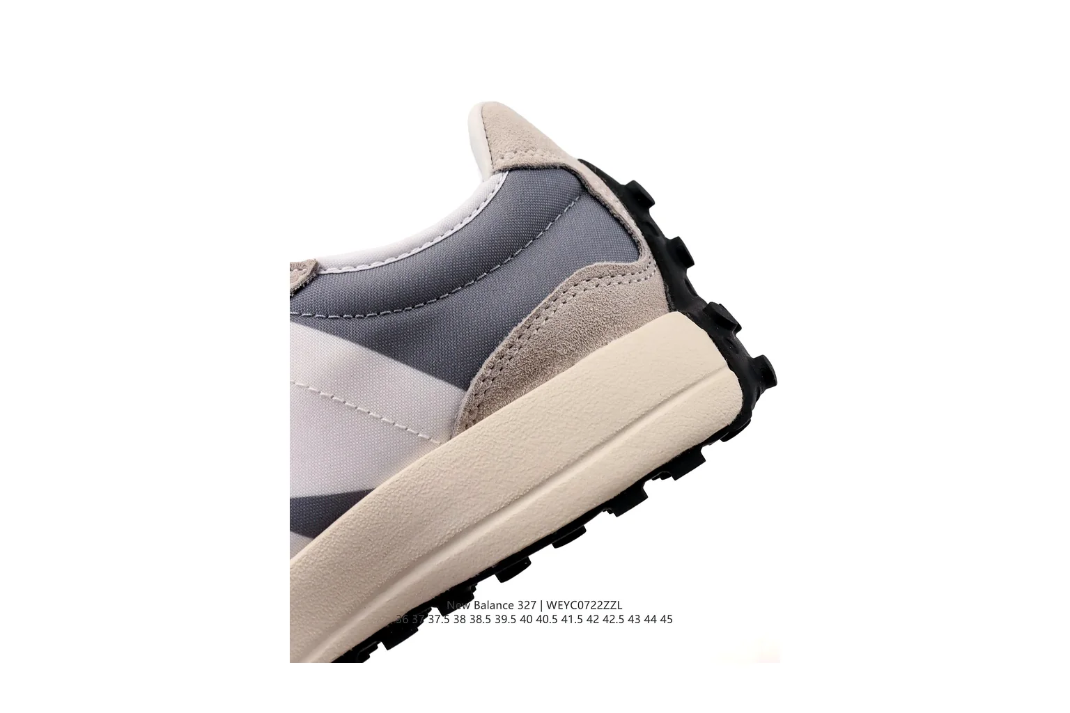 New Balance 327 Grey Cream classic runner six photo view thumbnail 4