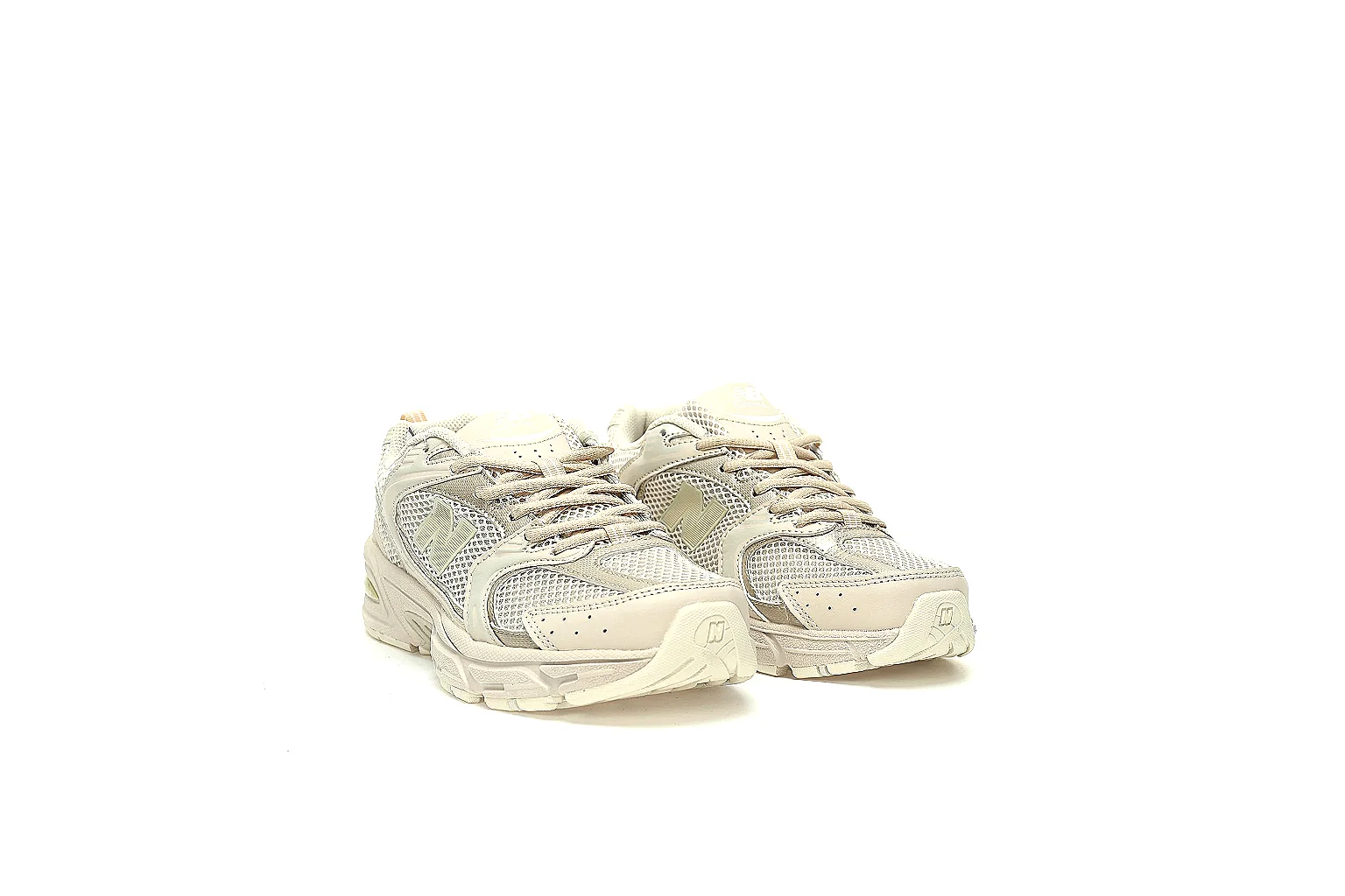 New Balance 530-style cream runner QC set with side, top, sole and paired angles thumbnail 4
