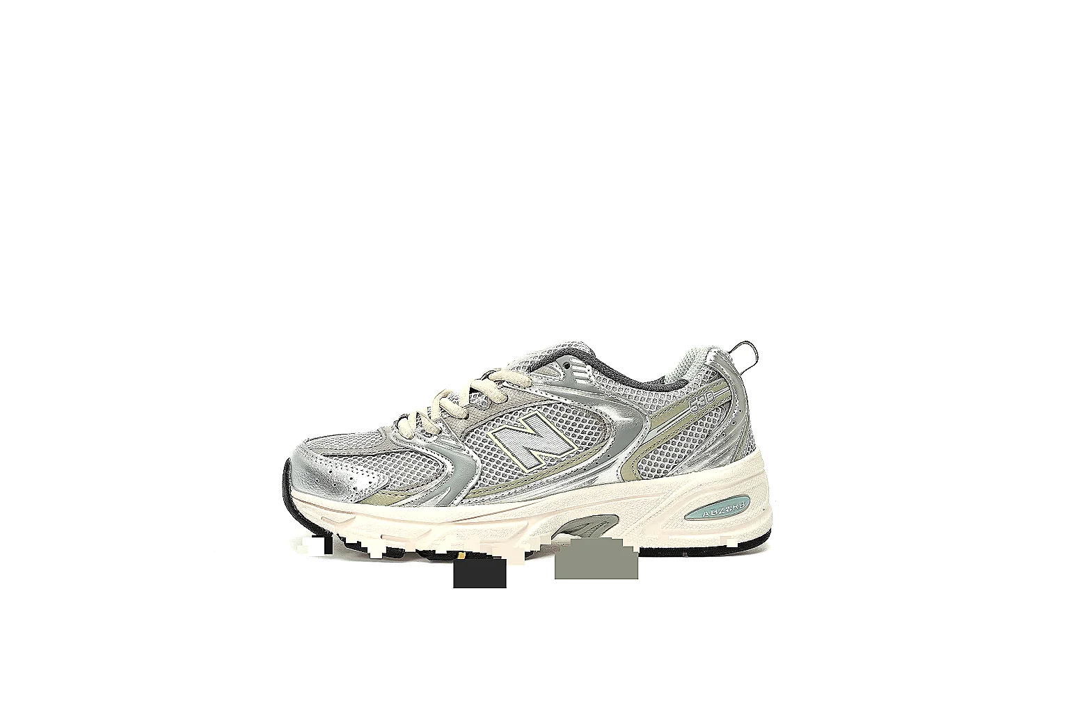 New Balance 530 silver-grey six-angle QC reference with outsole and paired views thumbnail 2