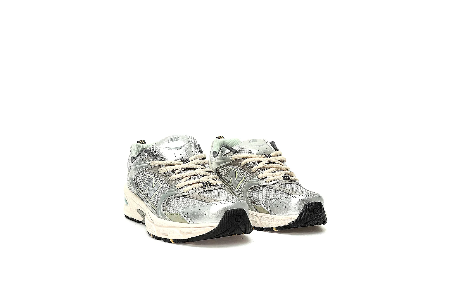 New Balance 530 silver-grey six-angle QC reference with outsole and paired views thumbnail 4
