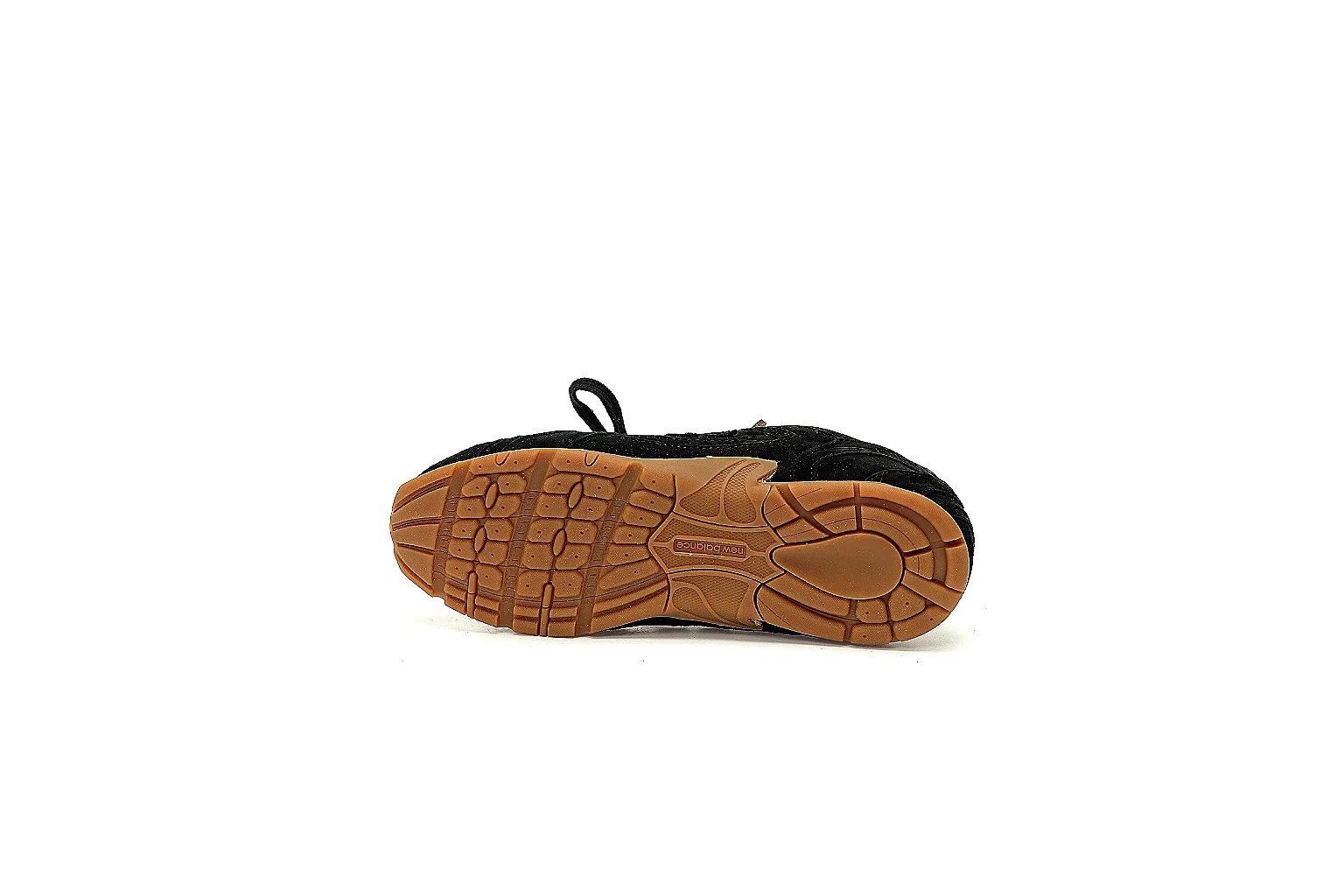 New Balance 530 SL black gum sneaker QC views of logo, strap, heel and outsole thumbnail 3