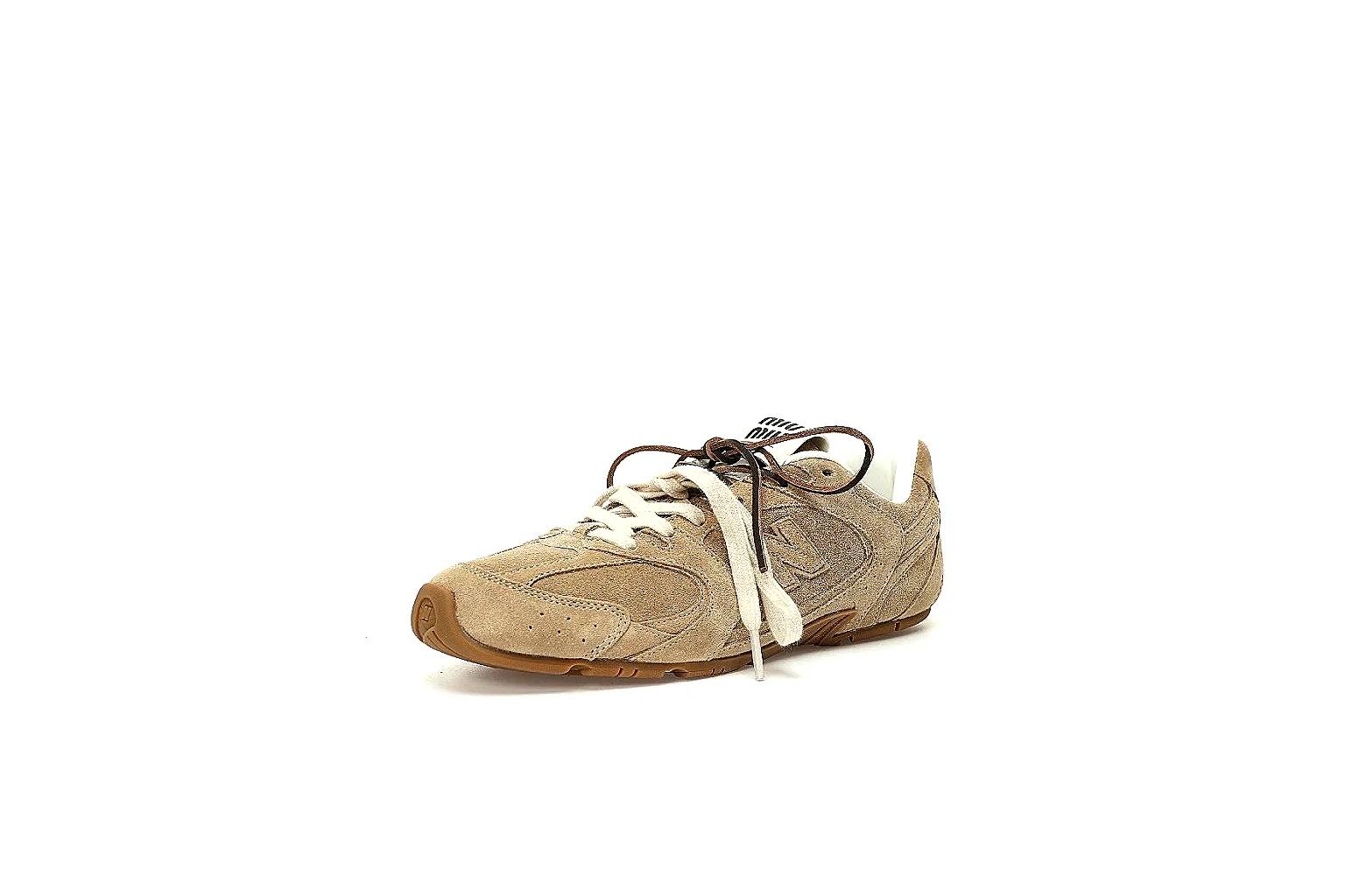 New Balance 530 SL-style sand suede sneaker shown for stitching and logo QC thumbnail 5