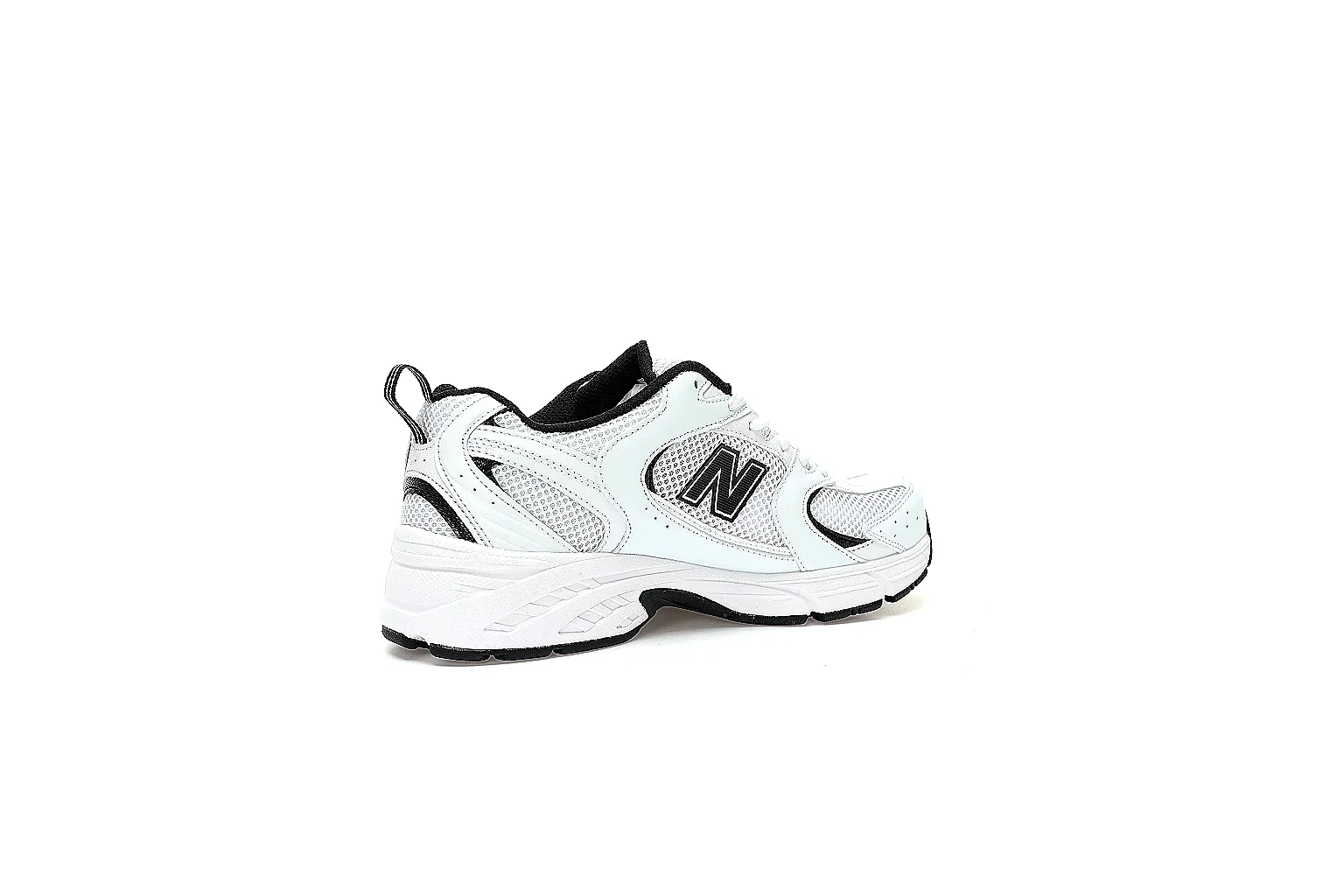 New Balance 530 white black QC gallery with top, side and outsole angles thumbnail 6