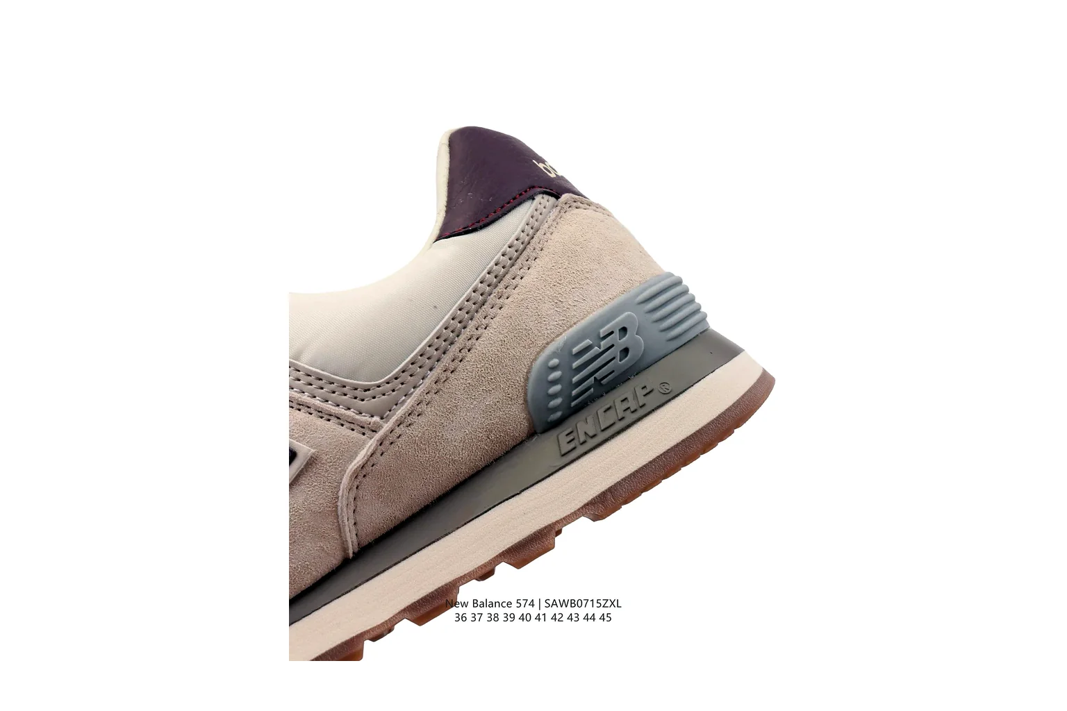 New Balance 574 Cream Grey classic runner six photo view thumbnail 4