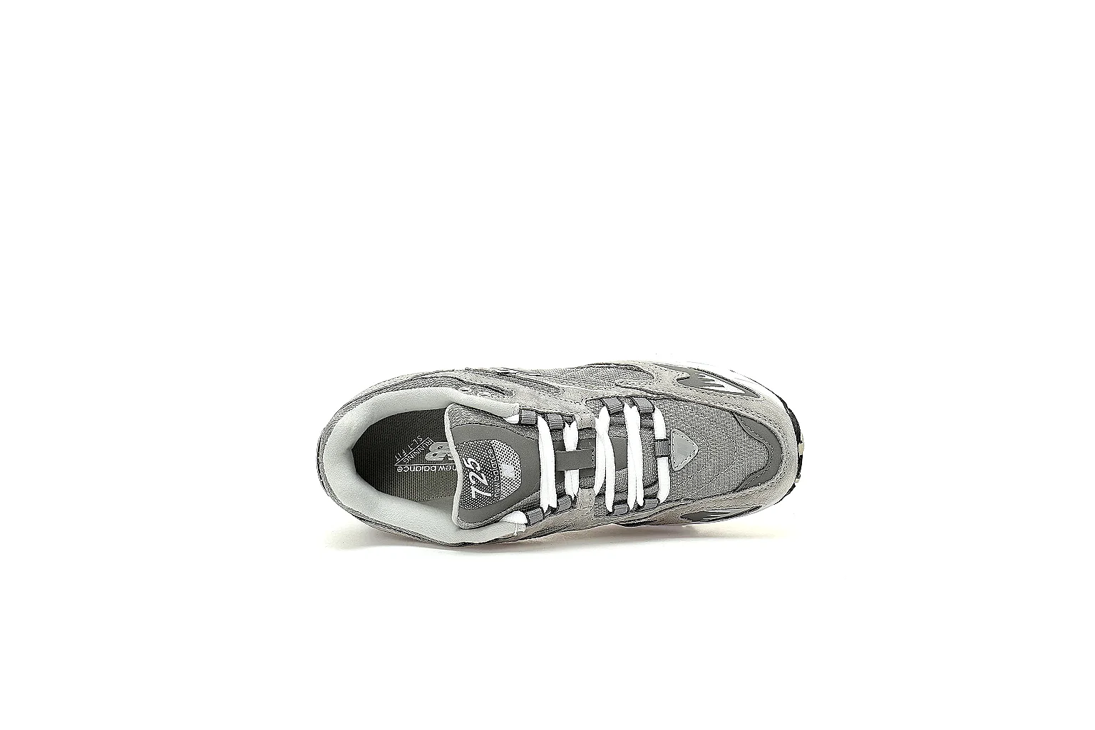 New Balance 725 grey runner six-angle QC gallery with upper and outsole views