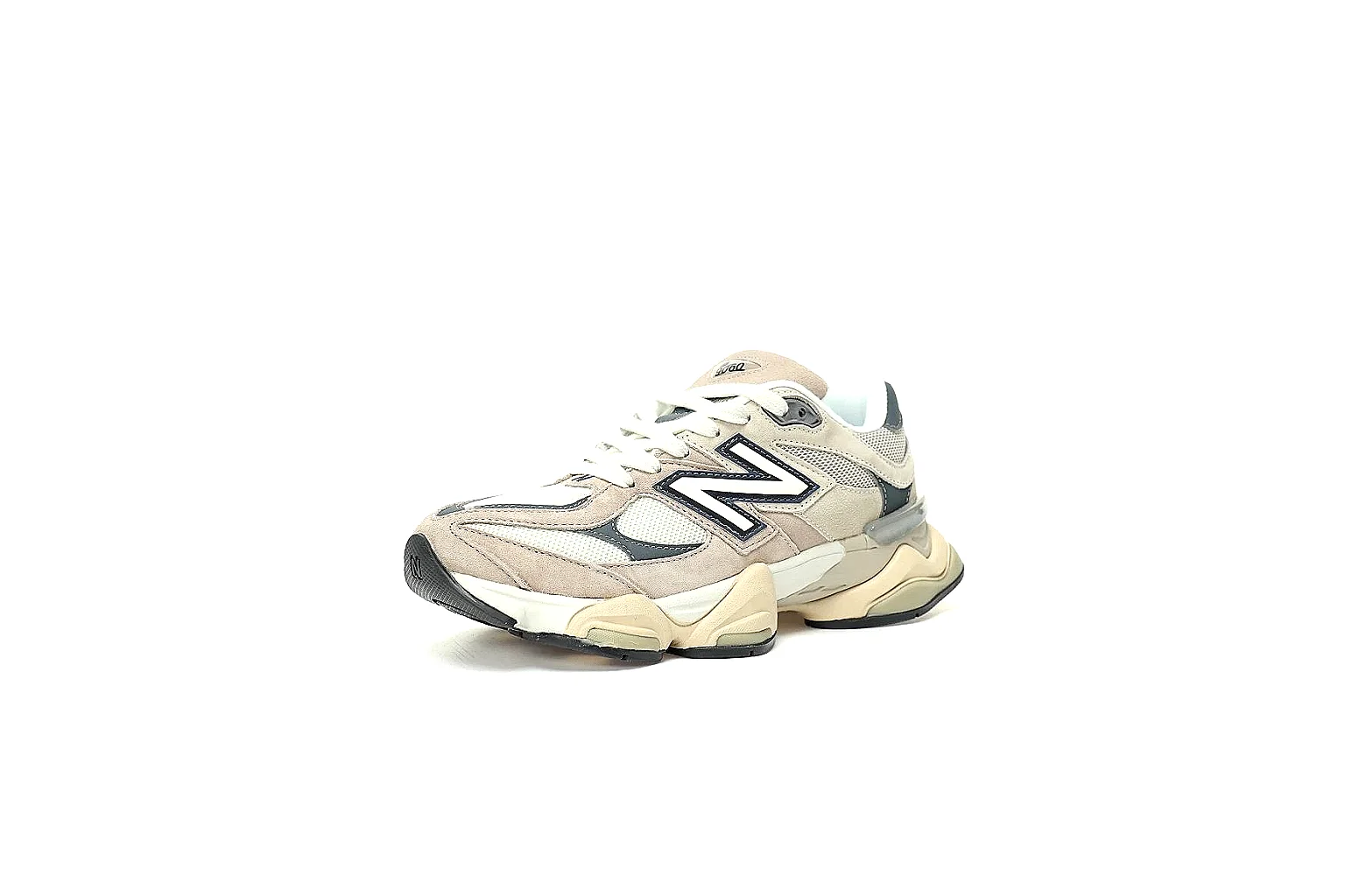 New Balance 9060 beige grey six-angle QC reference with upper and outsole views thumbnail 5