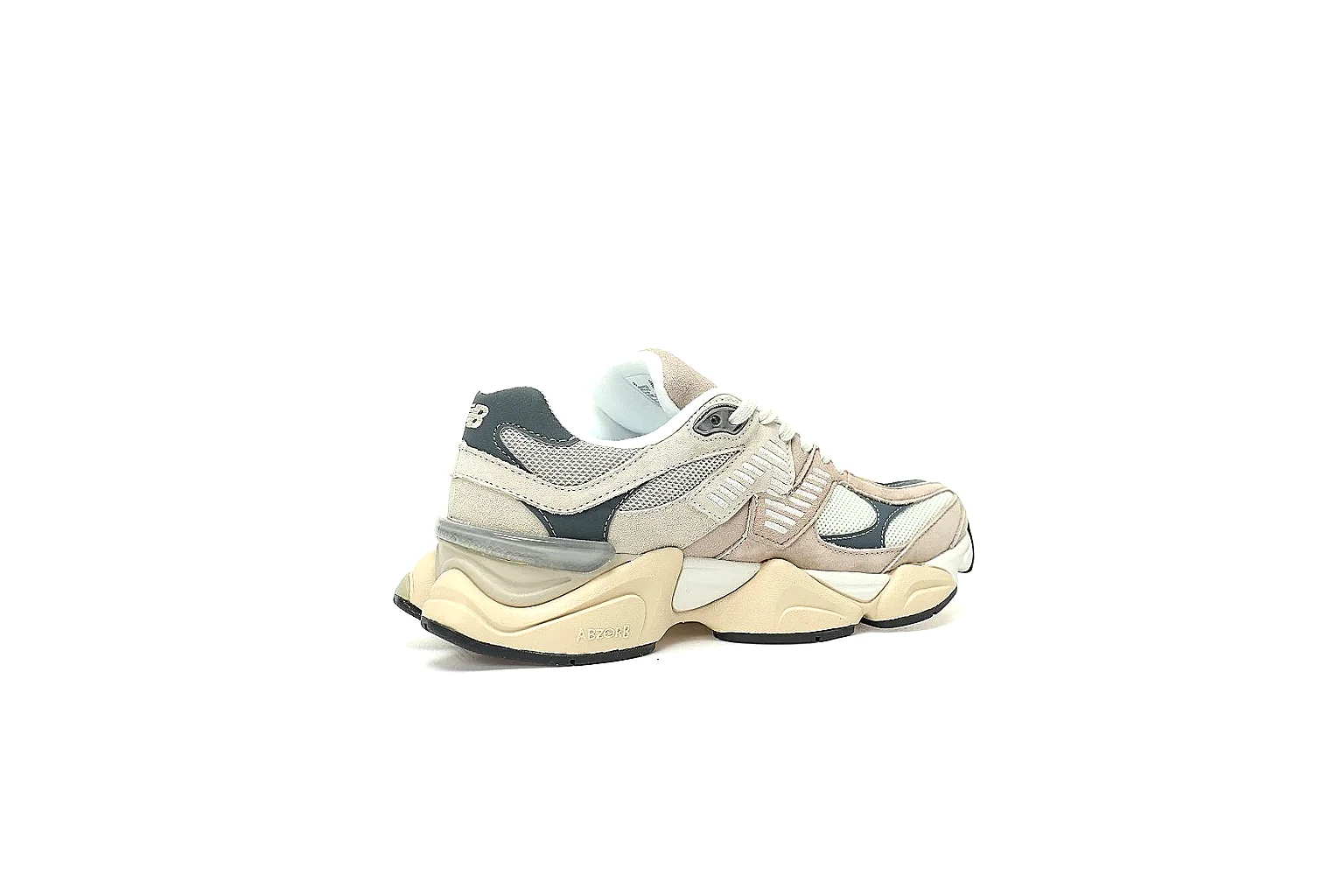 New Balance 9060 beige grey six-angle QC reference with upper and outsole views thumbnail 6