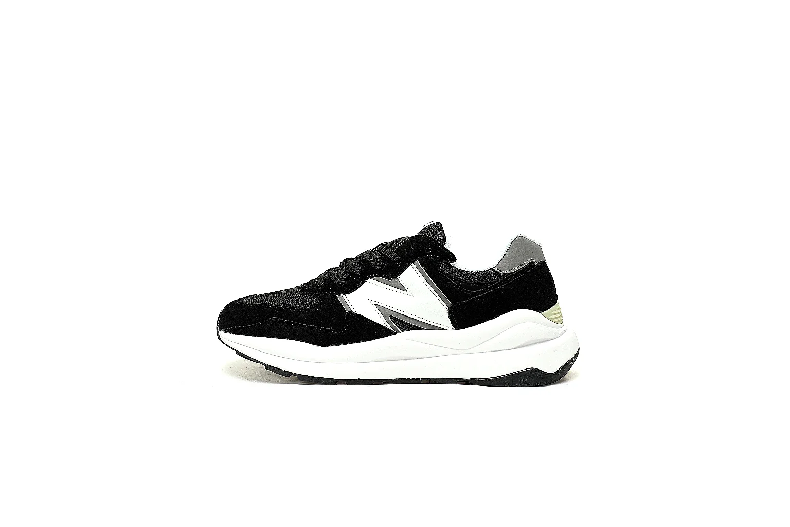 New Balance 9060 black white six-angle QC gallery with side, rear, top and outsole views thumbnail 2