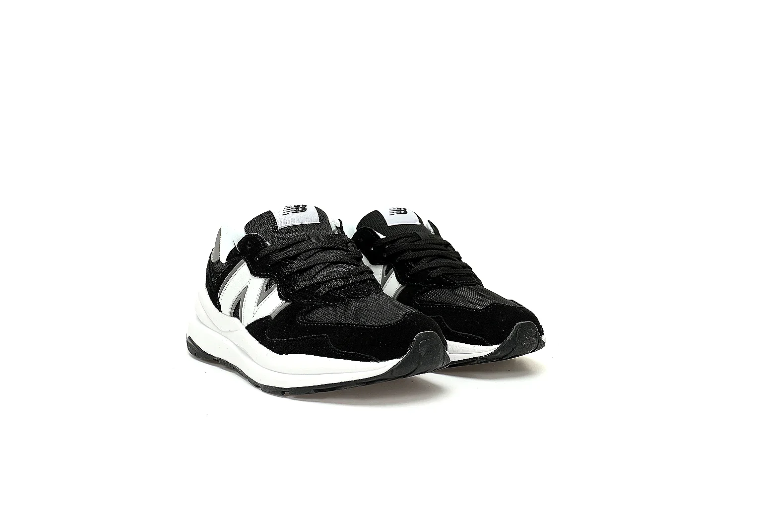 New Balance 9060 black white six-angle QC gallery with side, rear, top and outsole views thumbnail 4